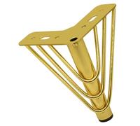 HOLIDYOYO Patas para Muebles de Metal Dorado Patas para Sofá Mesa de Centro de 18 CM Soporte Robusto para Armarios Televisores Extensores Decorativos para Salón