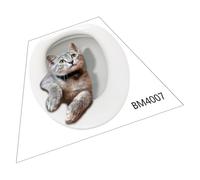 HOLIDYOYO Pegatina para Inodoro de Gato Calcomanía Tapa del Asiento del Inodoro PVC Autoadhesiva Fácil de Instalar sin Residuos para Baño