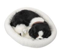 HOLIDYOYO Perro Realista De Peluche para Dormir Perrito Pequeño Acostado Border Collie Pastor Alemán Cachorro De Bebé Adornos De Animales De Peluche Realistas para Dormir