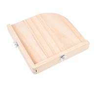 HOLIDYOYO Plataforma de Salto en Forma de Abanico para Jaula de Hámster y Cobaya, Madera Natural, Tamaño Mediano, Accesorio para Jaulas de Mascotas Pequeñas, Adecuado para Entretenimiento