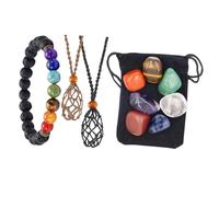 HOLIDYOYO Pulsera de Yoga Piedras Naturales Irregulares Soporte de Red Colgante Trenzado para Collar DIY Accesorios para Collares Meditación y Curación Energética