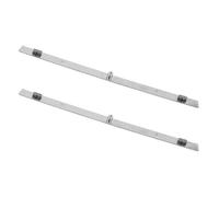 HOLIDYOYO Regla Metálica de Posición 3 Pines, 2 Piezas para Dibujo | Sujeción Firme del Papel, Montaje Portátil de Estudio, Plata, para Hojas Perforadas y Bocetos