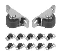 HOLIDYOYO Rodillos para Guías de Cajones 05 Pulgadas 127 CM 12 Unidades Ruedas de Repuesto de Plástico Resistentes para Muebles Armarios y Escritorios Deslizamiento Suave y Movimiento