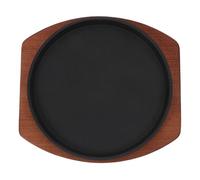 HOLIDYOYO Sartén Parrilla Hierro Fundido Antiadherente Redonda 8.26In Para Barbacoa Cocina Inducción Asar Carne Verduras Camping