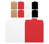 HOLIDYOYO Sobres para CD y DVD de Papel Kraft 20 Unidades, Fundas Interiores para Discos 4 Colores (, Natural) para Organización Fácil y Almacenamiento Multimedia Portátil