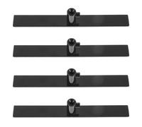 HOLIDYOYO Soporte Ajustable Almacenamiento sin Herramientas para Accesorios de Batidora de Pie Metal Negro, 4 Piezas para Organización en Cocinas Comerciales