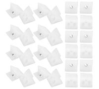 HOLIDYOYO Soportes de Código de Ángulo para Cajones 100 Piezas Cuñas Plásticas Blancas con Tornillos para Reparación de Fondos Hundidos en Armarios y Muebles Estabilizadores de Estante