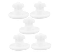 HOLIDYOYO Tapón Para Fiambrera De Silicona Blanca, Tapón De Sellado Flexible y Resistente Para Caja Isotérmica, Repuesto Para Válvula De Tapa, Mantenimiento De Temperatura, Pack De 5 Unidades