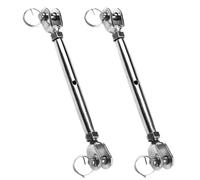 HOLIDYOYO Tensor de Cable de Acero Inoxidable M6 Cuerpo Cerrado Alta Resistencia 2 Piezas para Aplicaciones Marinas Náuticas E Industriales Tornillo de Aparejo Duradero y Resistente