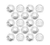 HOLIDYOYO Tope de engarzado de cadena de perlas 25 piezas de cierre de cadena de perlas claras persianas enrollables de cadena de perlas de cortina ciega puntas de cordón de parada de perlas