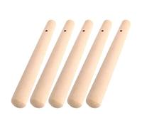 HOLIDYOYO Varillas de Molienda Manuales de Madera Natural 5 Piezas Machacador de Alimentos Complementarios para Bebés Mango Ergonómico Herramienta Multifunción para Cocina y Preparación