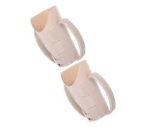 HOLIDYOYO Vaso de Plástico Beige para Adultos Mayores con Doble Asa, Vaso Recortado Antiaspiración para Pacientes Hospitalizados, Taza de Entrenamiento para Disfagia y Posición Fija