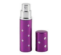 Holigie 10 ml de rociador de perfume recargable, botellas de pulverización portátiles de aluminio premium y diseño de tamaño de fuga para perfumes aceites y lociones esenciales (Lila)