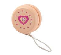 Holigie Educational Wooden yo yo, Entrenador de coordinación Ocular de Mano Segura y no Duradera Adecuada para Que los niños jueguen y también se Pueden Usar como un Hermoso para (Rosa Herz)