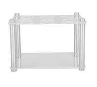 Holigie Flavors Cartridges, Acrylic Clear Rectangular 6 Hole Storage Rack Organizer for Flavor Cartridge Bottles, Countertop Holder for Kitchen