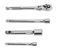 Holigie Juego de llaves de trinquete con cabeza flexible, accionamiento de 1/4 3/8 1/2" y 72 dientes