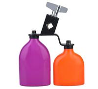 Holigie Outdoor Orange and Purple Cowbell, Difbury Wooden Fish en forma de adecuado para vítores en los eventos deportivos, fiestas de bodas