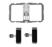 Holigie Phone Video Rig Cage Expansión de Interfaz múltiple Doble empuñadura de Silicona Teléfono Filmación Vlogging Estuche para transmisión en Vivo