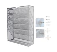 Holigie Wall File Organizer Heavy Duty Space Saving Wall Mounted File Holder with Label Panels for Office Home Iron Material Includes Mounting Hardware