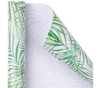 Holijolly Rollo de Papel de Regalo - Diseño de Hojas de Palma para Vacaciones de Verano, Cumpleaños, Baby Shower -43.2 CM × 10 M (46.45 sq.ft.)