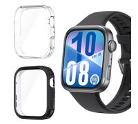 Holilo 2 Piezas Funda para Huawei Watch Fit 4, Anti-rasguños Protector Funda Protector de Pantalla TPU Suave Protección Carcasa Funda Case - Negro + Transparent