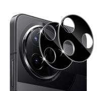 Holilo Cámara Trasera Lente Protector de Lente de Cámara per Xiaomi Poco F7 Pro 5G, 2 Piezas Cristal Templado Protector de Cámara HD Anti Rasguños -Negro