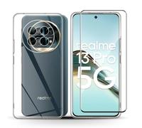 Holilo Funda + 1 Piezas Protector de Pantalla para REALME 13 Pro 5G/13 Pro Plus 5G, 9H Dureza HD Cristal Templado Slim Carcasa Suave Gel Rasguño y Resistente Teléfono Móvil Cover