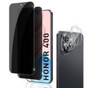 Holilo Para Honor 400 5G Protector de Pantalla Privacidad +Protector cámara Cristal Templado 【2+2 Piezas】,Anti Espía Privacy Vidrio Película HD Vidrio Templado Anti-Arañazos