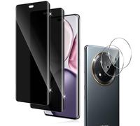 Holilo Para Honor Magic 7 Lite 5G Protector de Pantalla Privacidad +Protector cámara Cristal Templado 【2+2 Piezas】,Anti Espía Privacy Vidrio Película HD Vidrio Templado Anti-Arañazos
