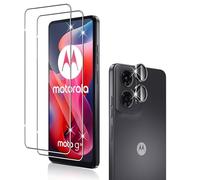 Holilo Para Motorola Moto G24/Moto G04S [2+2 Piezas] Protector de Pantalla Cristal Templado + Protector cámara, 9H Dureza HD Vidrio Templado Anti-Arañazos Sin Burbujas Glass Screen Protector