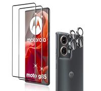 Holilo Para Motorola Moto G85 5G [2+2 Piezas] Protector de Pantalla Cristal Templado + Protector cámara, 9H Dureza HD Vidrio Templado Anti-Arañazos Sin Burbujas Glass Screen Protector
