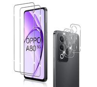 Holilo Para OPPO A80 5G [2+2 Piezas] Protector de Pantalla Cristal Templado + Protector cámara, 9H Dureza HD Vidrio Templado Anti-Arañazos Sin Burbujas Glass Screen Protector