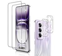 Holilo Para OPPO Reno 12 Pro 5G [2+2 Piezas] Protector de Pantalla Cristal Templado + Protector cámara, 9H Dureza HD Vidrio Templado Anti-Arañazos Sin Burbujas Glass Screen Protector
