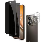Holilo para Realme 14 5G/Realme 14T Anti Espía Protector de Pantalla Privacidad +cámara Cristal Templado, Privacy Película Vidrio Templado-2+2 Piezas