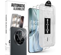 Holilo para Realme 14 Pro Plus 5G Protector de Pantall Cristal Lente | [Instalación Automática]2+2 Piezas 9H Dureza Cristal Vidrio Templado HD Película Protectora Lentes Protector Anti-Arañazos
