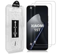 Holilo para Xiaomi 15T/15T Pro/Xiaomi 17T Pro Protector de Pantalla [Instalación Automática] Cristal Vidrio Templado, 2 Piezas 9H Dureza HD Anti-Arañazos Sin Burbujas Fácil instalación Glass Protector