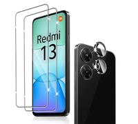 Holilo Para Xiaomi Poco M6 4G/Redmi 13 4G [2+1 Piezas] Protector de Pantalla Cristal Templado + Protector cámara, 9H Dureza HD Vidrio Templado Anti-Arañazos Sin Burbujas Glass Screen Protector