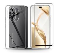 Holilo Silicona Funda + 1 Piezas Protector de Pantalla para Honor 200 Pro, 9H Dureza HD Cristal Templado Slim Carcasa Suave Gel Rasguño y Resistente Teléfono Móvil Cover