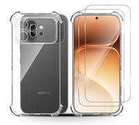 Holilo Silicona Funda + 2 Piezas Protector de Pantalla para Honor 600 5G, 9H Dureza HD Cristal Templado Slim Carcasa Suave Gel Rasguño y Resistente Teléfono Móvil Cover