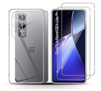 Holilo Silicona Funda + 2 Piezas Protector de Pantalla para ONEPLUS Nord CE4 Lite, 9H Dureza HD Cristal Templado Slim Carcasa Suave Gel Rasguño y Resistente Teléfono Móvil Cover