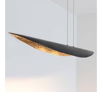 Holländer Lámpara colgante LED Chiasso, negro-marrón/oro