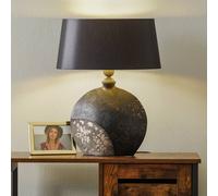 Holländer Lámpara de mesa Mary, cerámica y chintz alto 50 cm