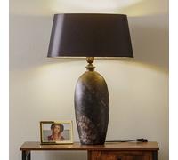 Holländer Lámpara de mesa Mary, cerámica y chintz alto 66 cm