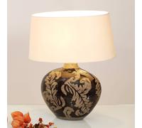 Holländer Lámpara de mesa Toulouse oval, altura 43 cm, negro