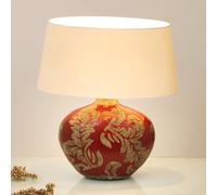 Holländer Lámpara de mesa Toulouse oval, altura 43 cm, rojo