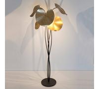 Holländer Lámpara de pie LED Controversia, pantalla dorada True