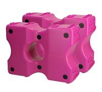 Holland Animal Care Vplast Bloque de obstáculos - Bloques de cavaletti - Bloque de salto - 40 x 30 x 15 cm - Plástico - 2 unidades - Rosa