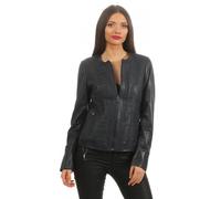 Hollert Chaqueta de Piel Mujer Pati Motorista Napa Cordero Cuero Auténtico