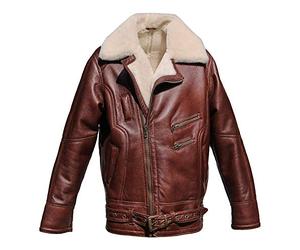 Hollert German Leather Fashion - Chaqueta - Básico - para hombre marrón castaño XL