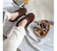 Hollert Hombre Piel de Cordero Zapatillas Bodo Braun Auténtico Transpirable